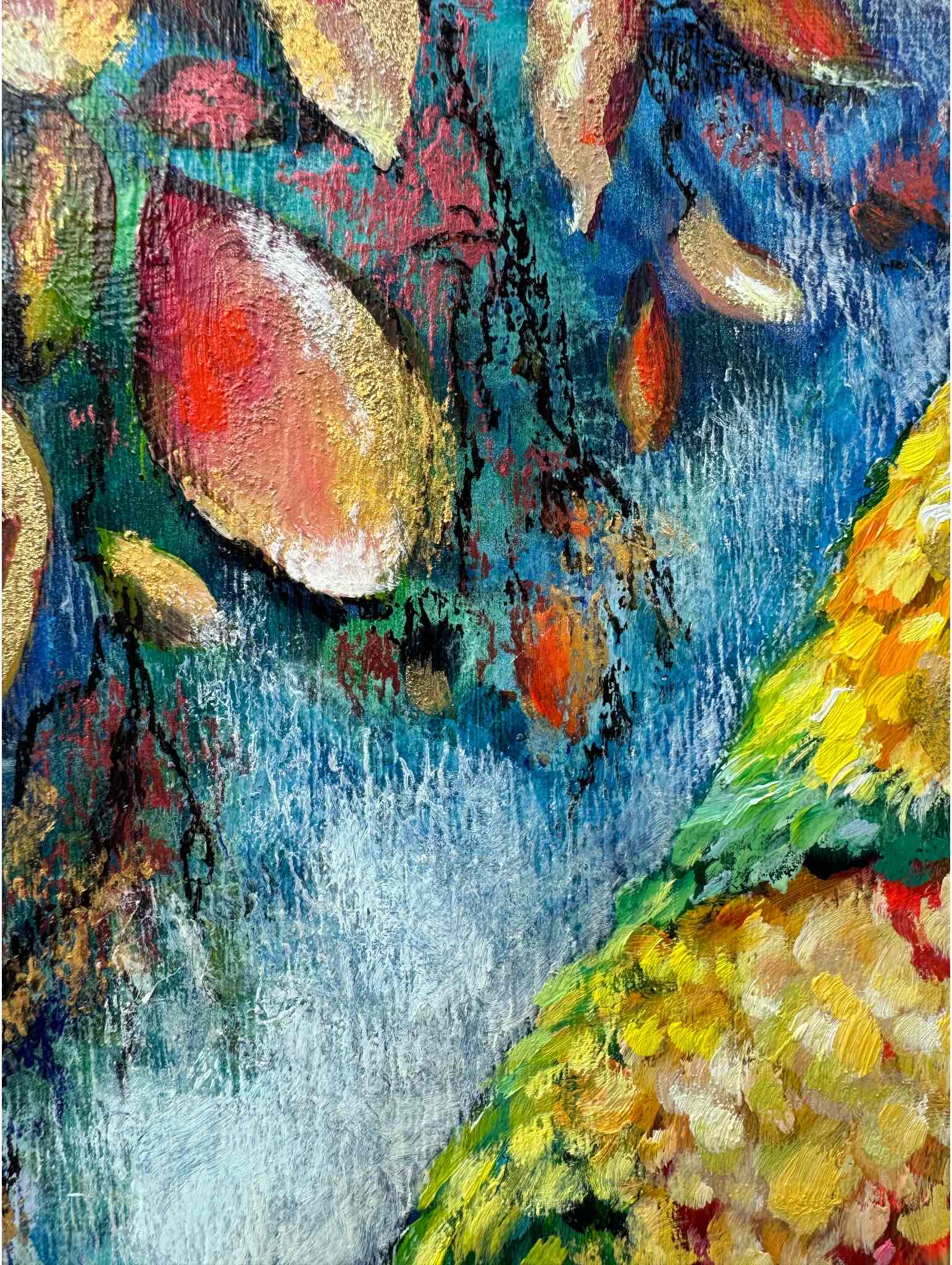 The Listener – Original Parrot Painting by Toronto Artist Dalia
